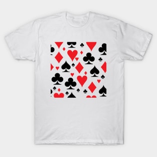 Playing Card Symbols Suit Pattern T-Shirt